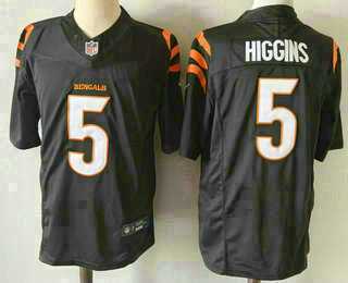 Men%27s Cincinnati Bengals #5 Tee Higgins Limited Black FUSE Vapor Jersey->jacksonville jaguars->NFL Jersey